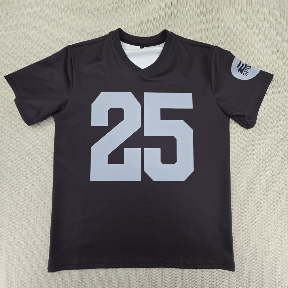 EA Sports College Football 25 Jersey Men Large Black Silver Game Stop Homecoming